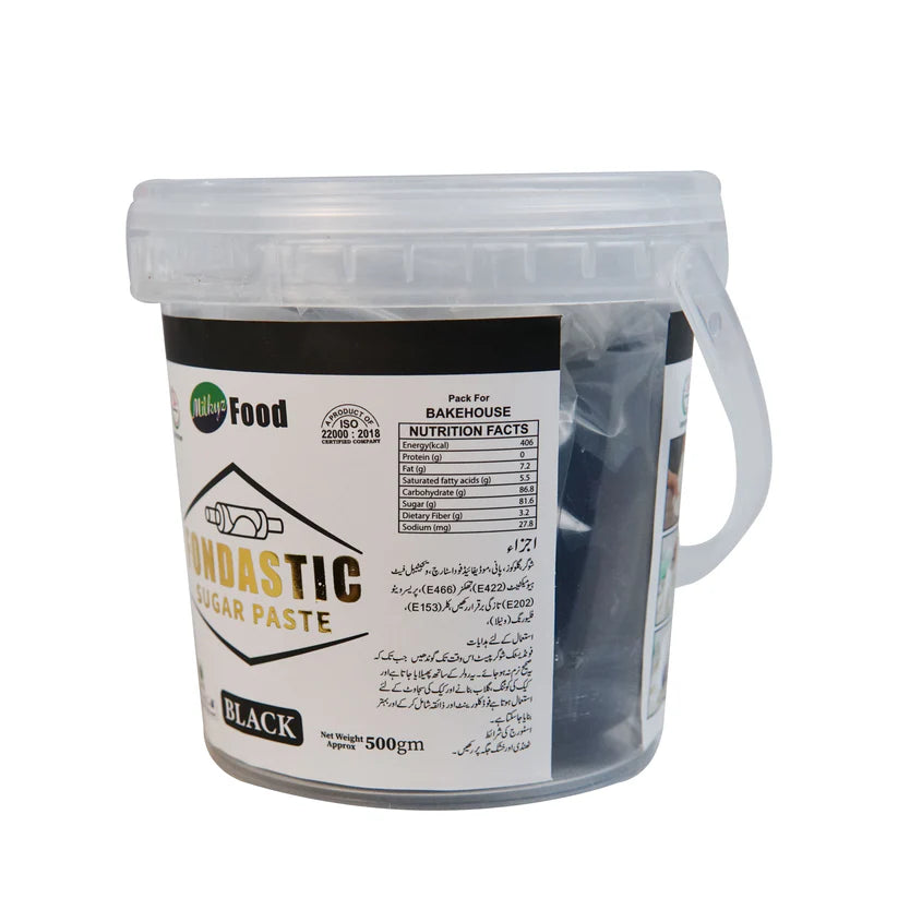 Milkyz Food Fondastic Black Fondant Sugar Paste 500gm