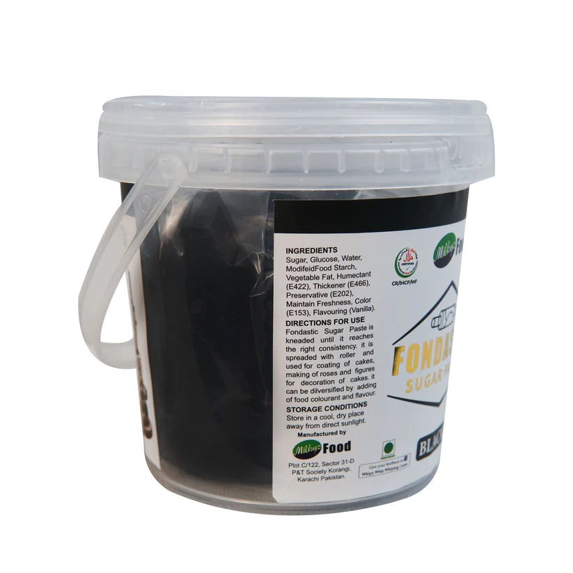 Milkyz Food Fondastic Black Fondant Sugar Paste 1Kg
