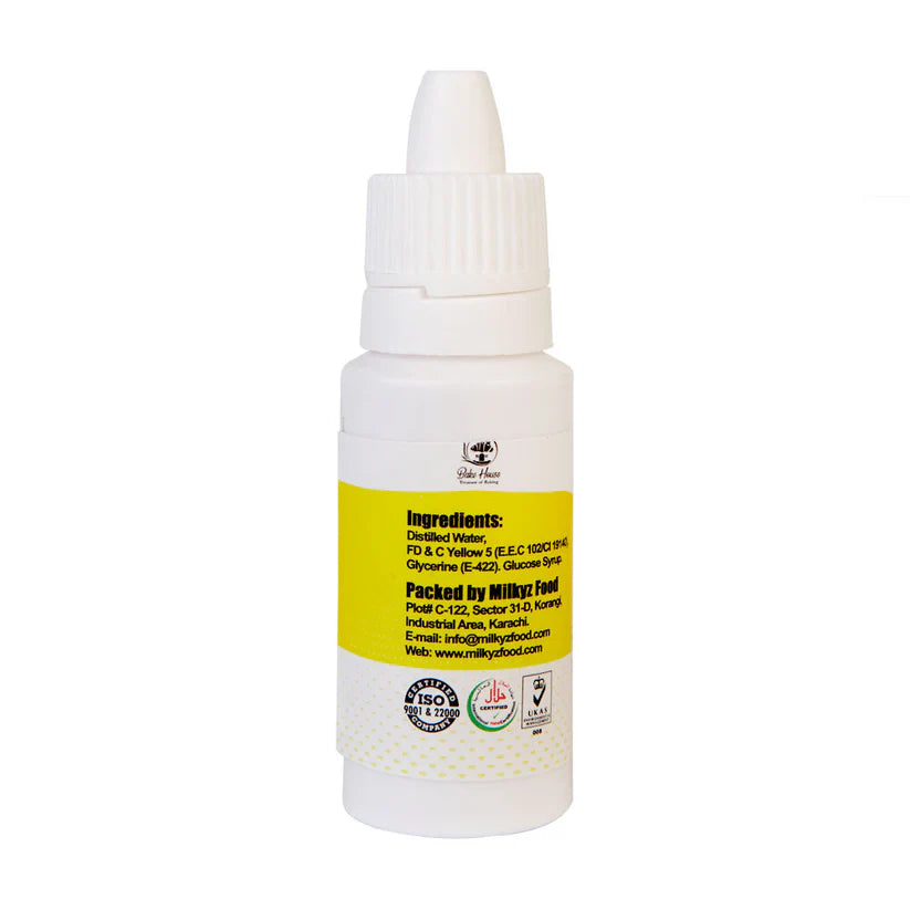 Milkyz Food Liquid Food Color Lemon Yellow 18ML Dropper Bottle