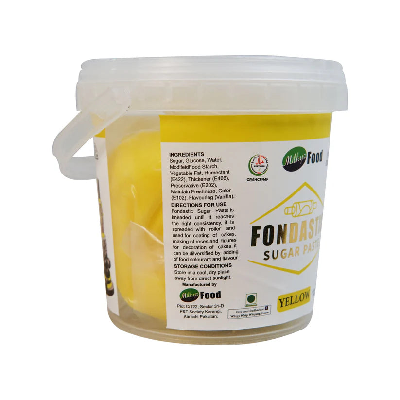 Milkyz Food Fondastic Yellow Fondant Sugar Paste 500gm