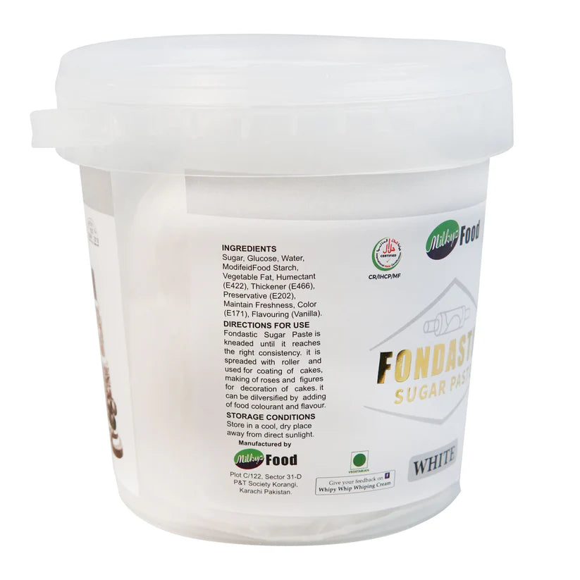 Milkyz Food Fondastic White Fondant Sugar Paste 1Kg