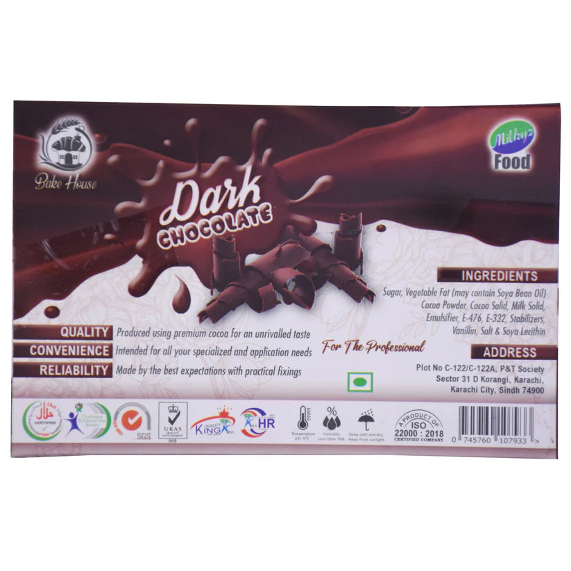 Milkyz Food Premium Dark Chocolate Compound 500g Pack