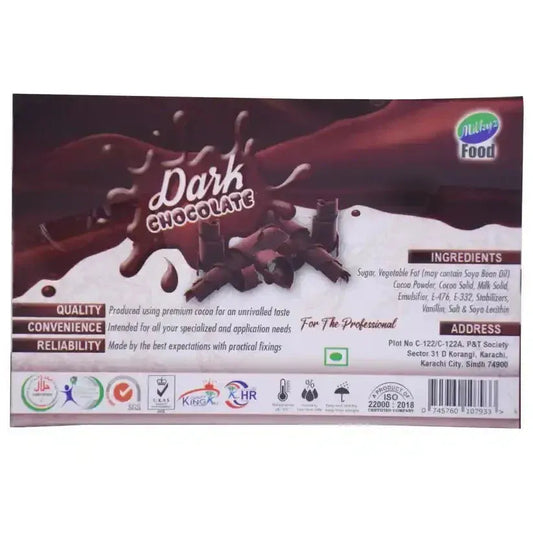 Milkyz Food Premium Dark Chocolate Compound 1KG Pack