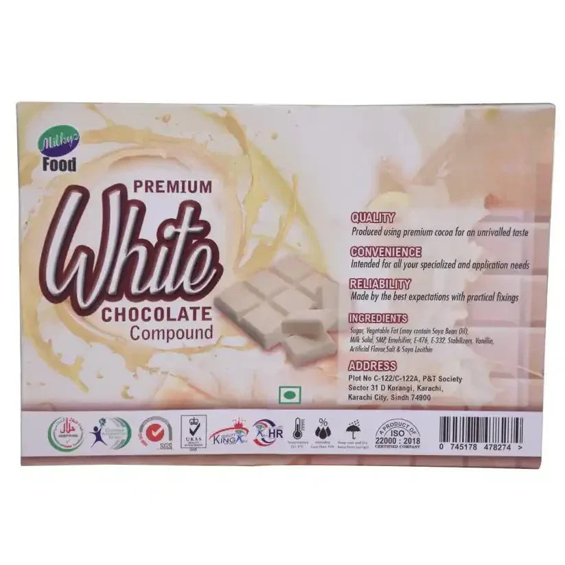 Milkyz Food Premium White Chocolate Compound 1KG Pack