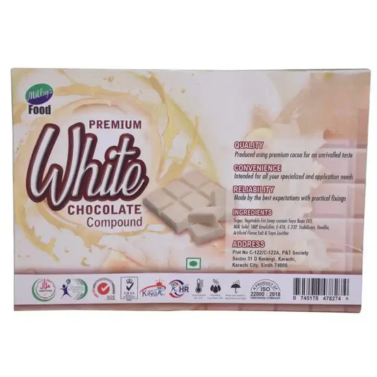Milkyz Food Premium White Chocolate Compound 1KG Pack