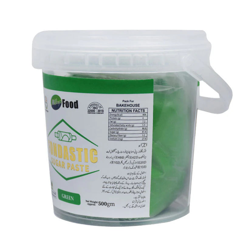 Milkyz Food Fondastic Green Fondant Sugar Paste 500gm