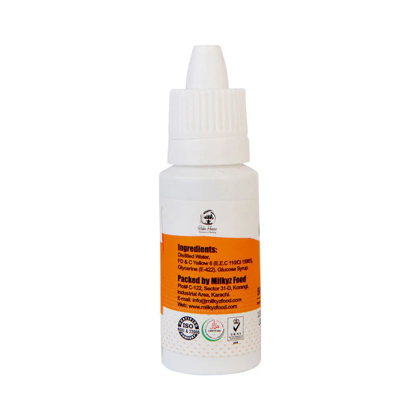 Milkyz Food Liquid Food Color Bright Orange 18ML Dropper Bottle