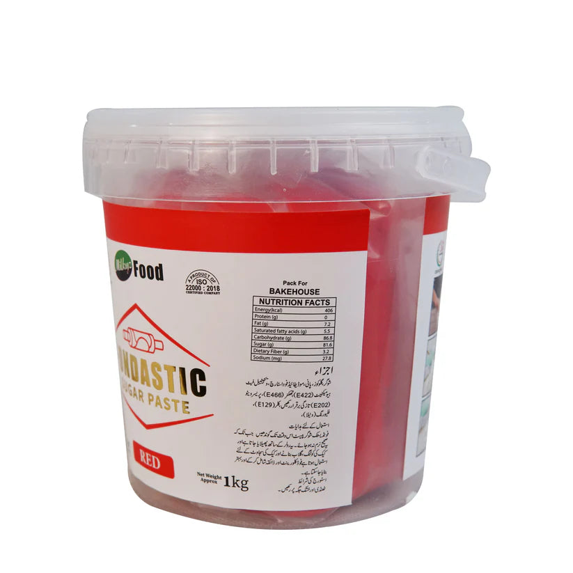 Milkyz Food Fondastic Red Fondant Sugar Paste 1Kg