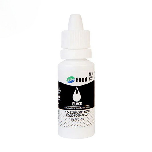 Milkyz Food Liquid Food Color Black 18ML Dropper Bottle