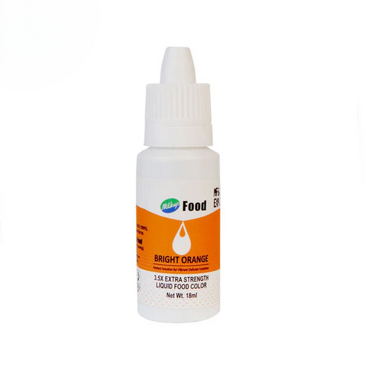 Milkyz Food Liquid Food Color Bright Orange 18ML Dropper Bottle