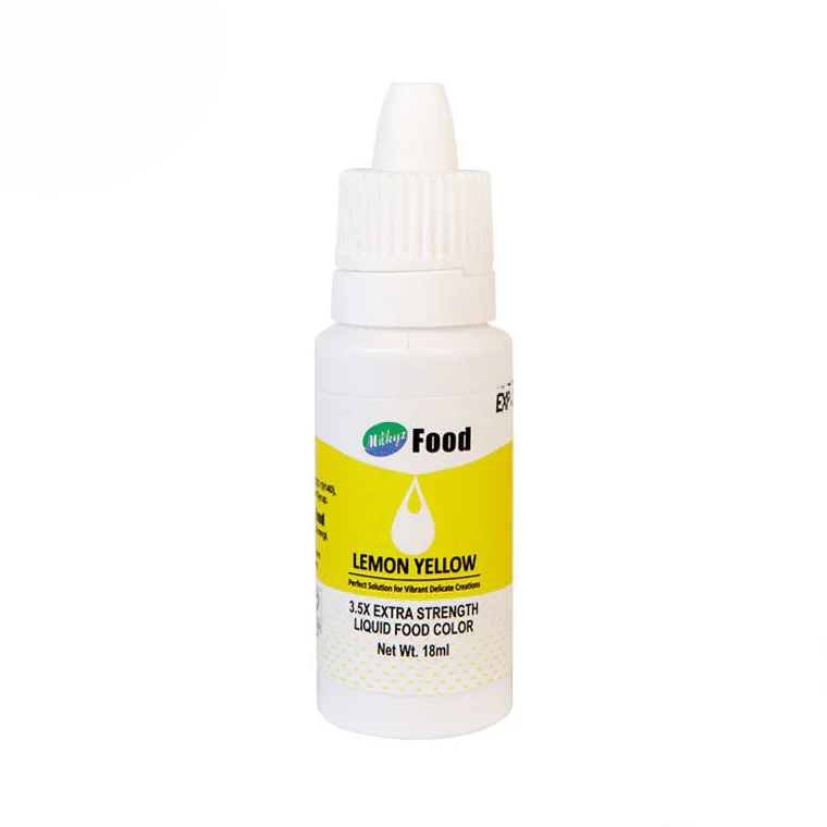 Milkyz Food Liquid Food Color Lemon Yellow 18ML Dropper Bottle