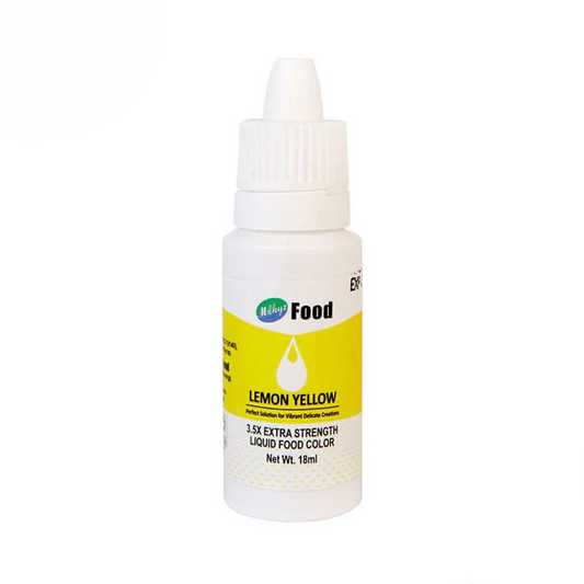Milkyz Food Liquid Food Color Lemon Yellow 18ML Dropper Bottle