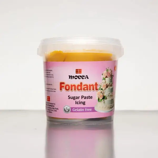 Mocca Yellow Fondant Sugar Paste 1kg – Smooth Cake Covering & Decorating Paste
