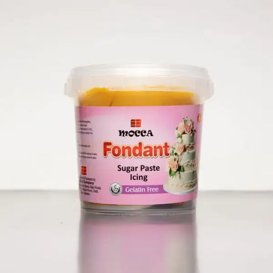 Mocca Yellow Fondant Sugar Paste 1kg – Smooth Cake Covering & Decorating Paste