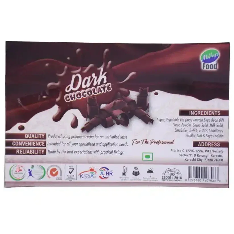 Milkyz Food Premium Dark Chocolate Compound 1KG Pack - Image 2