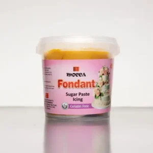Mocca Yellow Fondant Sugar Paste 1kg – Smooth Cake Covering & Decorating Paste