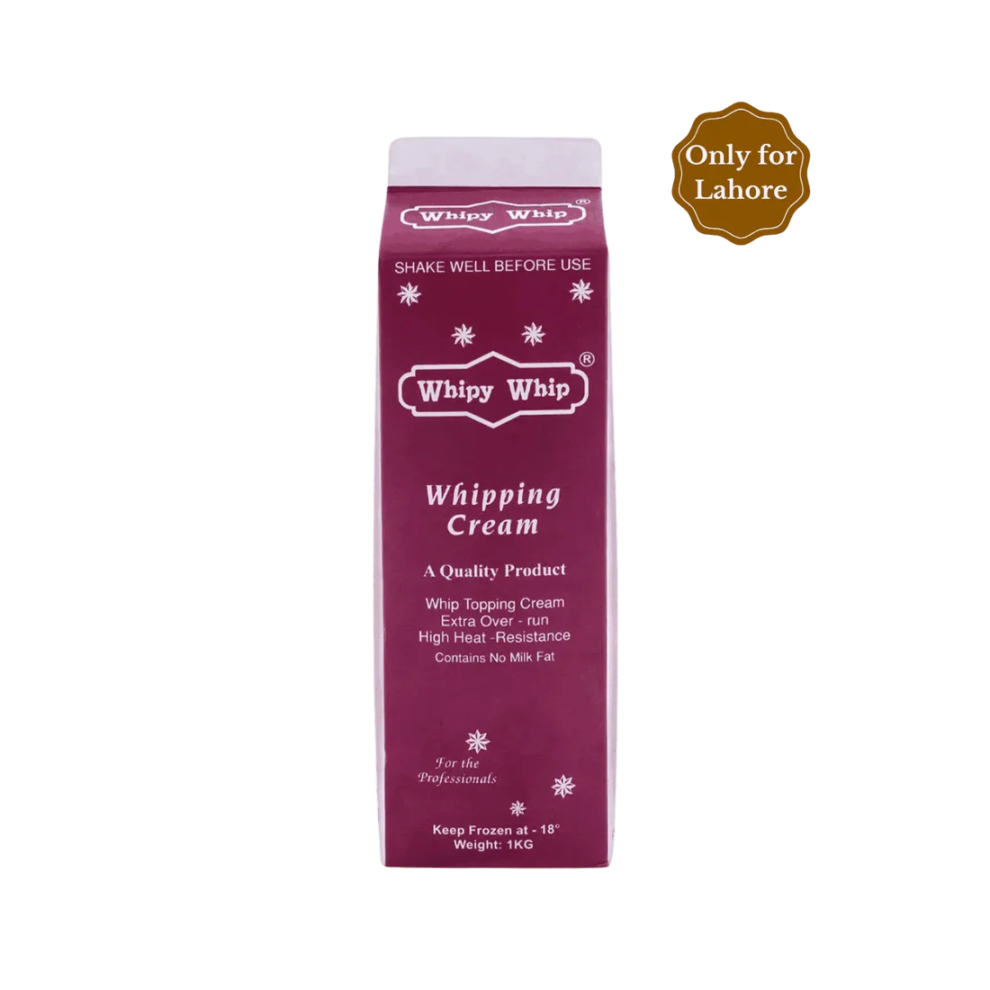 Whipy Whip Whipping Cream 1KG Pack Only for Lahore